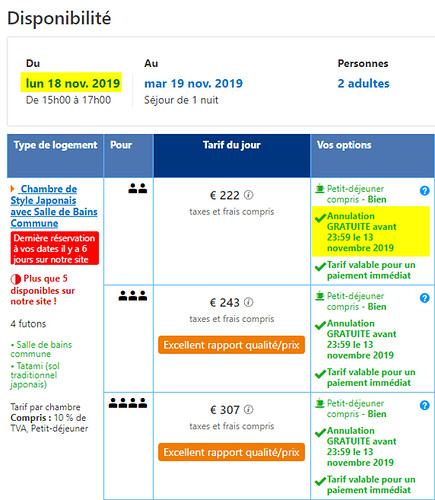 Annulation gratuite jusqu'à 4 jours avant l'arrivée - H@rd