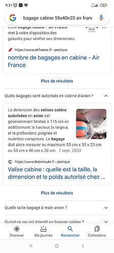 Infos Pratiques Bagages Air France : dimensions et poids