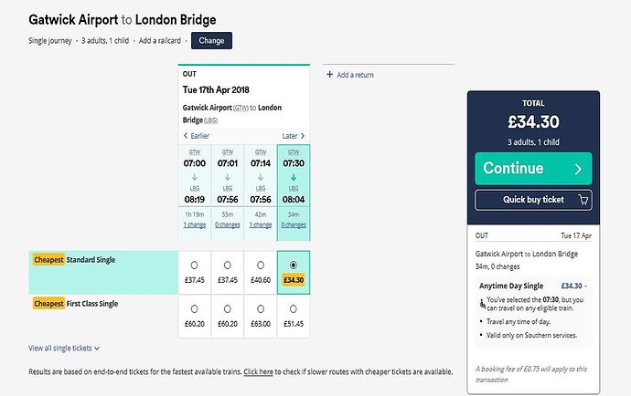 Re: INFO: 8£, le transfert en train depuis/vers Gatwick Airport. - Tallette