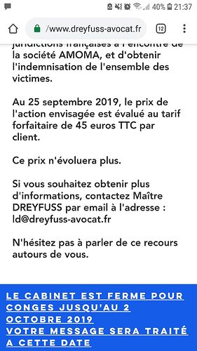 Re: AMONA cessation d'activité - laure26130