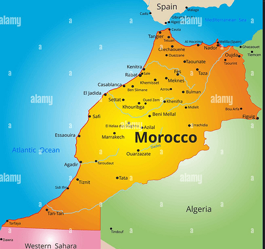 Maroc map