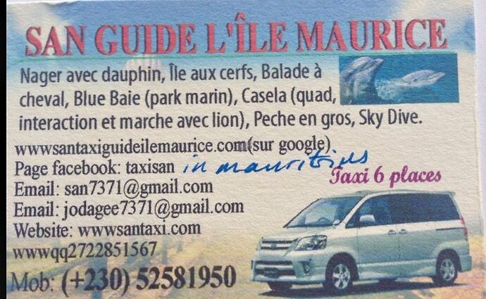 Re: Journée avec San taxi guide à Maurice - Laet-Ameriques