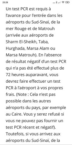 Re: Départ vers l'Egypte depuis la France, sans motif impérieux, vers la mi-mai 2021. Est-ce trop ambitieux ? - isis2018