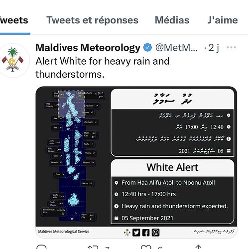 Re: Maldives Meteorology @MetMaldives - Marie Noëlle 87
