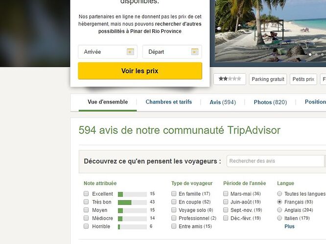 Trip Advisor sur Cayo Levisa - viajecuba