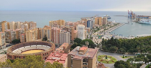 Malaga vue depuis la montée vers Gibralfao