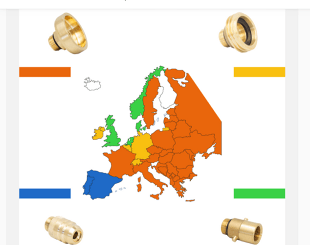 LPG Gpl M22 European Euronozzle Bouteille de Gaz Adaptateur