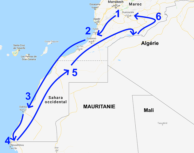 Des neiges de l'Atlas aux sables de Mauritanie, road trip hiver 2020 - triptrafic