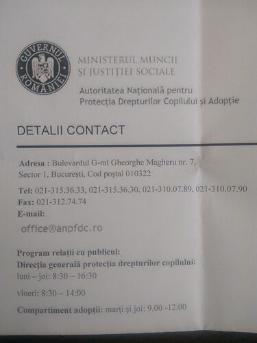 Re: Informations sur orphelinat a Bucarest - Nicolas-Muyard