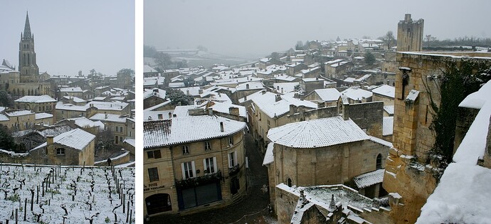 St Emilion sous la neige ...