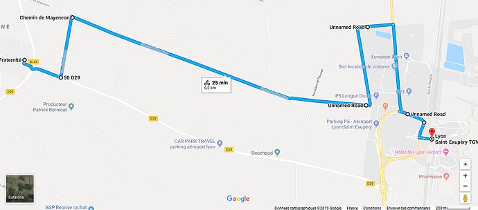 Re: Trajet en vélo de l'aéroport St-Exupéry au centre-ville de Lyon - quintus-rollo
