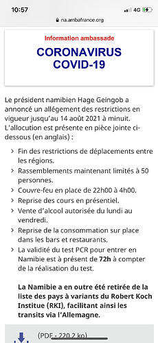 Re: Transit retour Namibie France via Francfort interdit - Lucile21