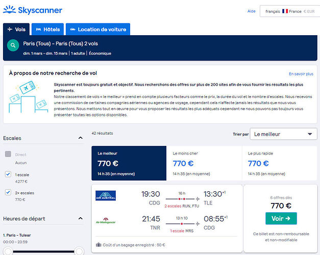 Multi-destinations VS A/R + A/S - H@rd