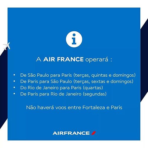 Air France les vols Paris x Brésil - France-Rio