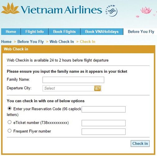 lien pour le web check-in  - H@rd