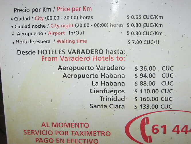 Re: taxi de l'aeroport Juan Gomez a Varadero - champ77