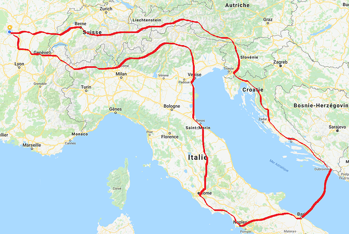Roadbook pour trip moto suisse-Autriche-crotie-italie - Mickael-Fyot