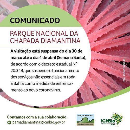 Re: Chapada Diamantina parc national et corona-virus - Ivan Bahia Guide