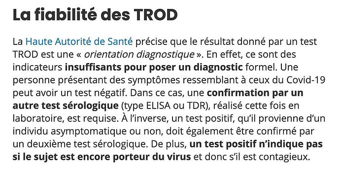 TROD n'est pas PCR - H@rd