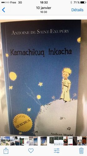 Re: Livre du Petit Prince en queshua - margoulin