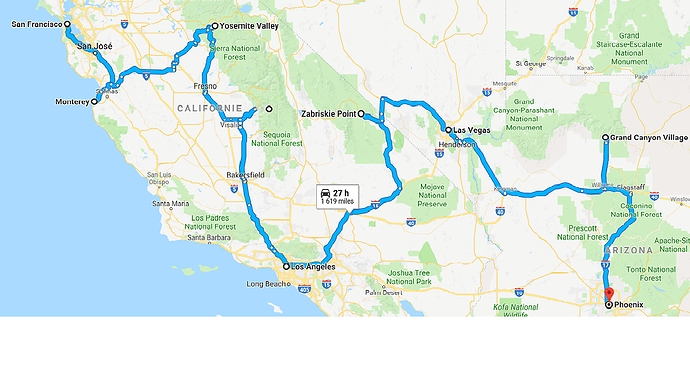 Itinéraire California/Nevada/Arizona Avril 208 - santanawind