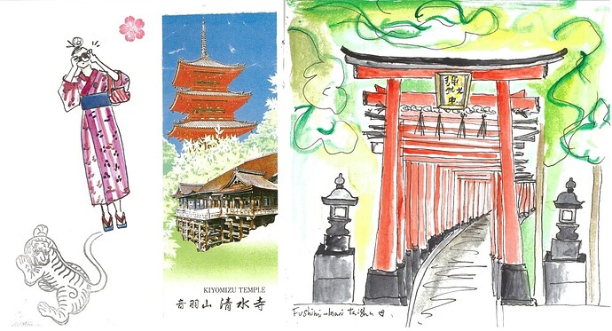 Extrait de carnet de voyage, Kyoto, Tokyo - Floreette Extrait de carnet de voyage, Kyoto, Tokyo - Floreette