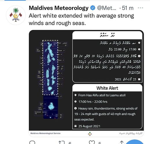 Re: Maldives Meteorology @MetMaldives - Marie Noëlle 87