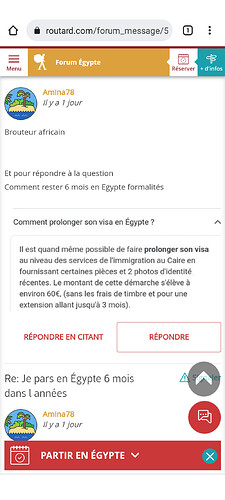 Re: Je pars en Égypte 6 mois dans l années  - Amina78