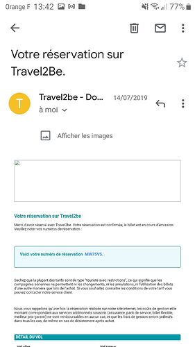Re: TRAVEL 2 BE - aucun contact aucun remboursement - Laurine-Leboeuf