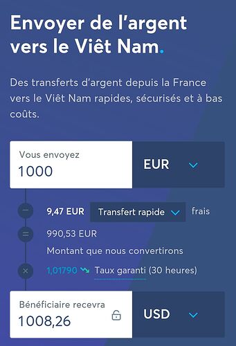 Re: Transfert d'argent de France vers le Vietnam - phuketman