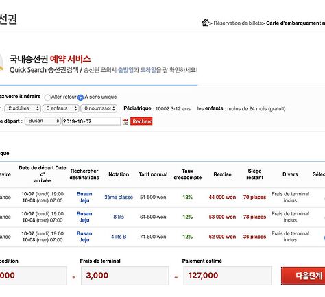 Re: Avis et renseignements Ferry Busan / Jeju en Corée du Sud  - pitufo