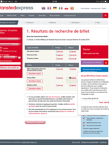 Re: Londres par Stansted Papa, Maman + Enfants15ans et 8ans - Oefut