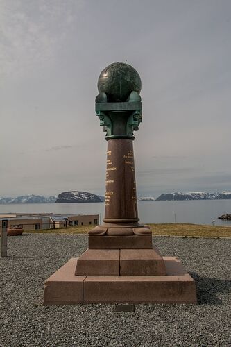 La colonne du Méridien a Hammerfest