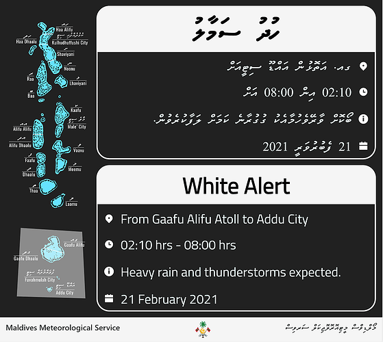 Météo du 21 Février 2021 - Phil Ô Maldives Guide Safaris