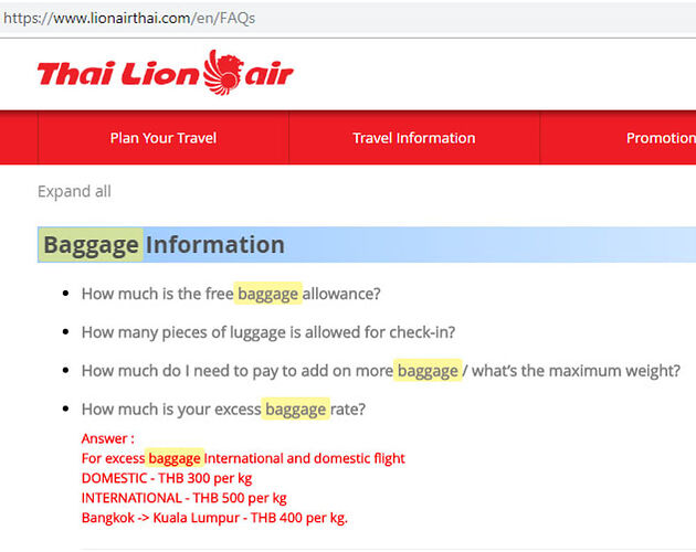 Re: Bagage Thaï Lion Air - DenisVoyageur
