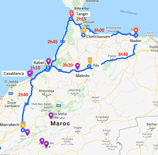Re: Retour de voyage : Road trip Nador - Chefchaouen - Tanger - Rabat - Marrakech - Fès - atnah50