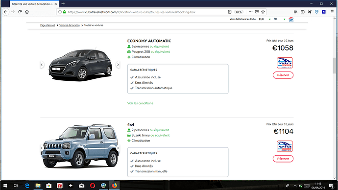 Re: Location voiture cuba - zapata33
