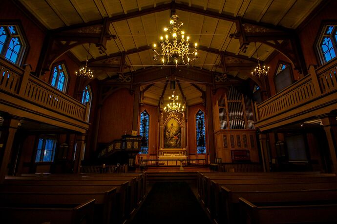 Intérieur de la cathédrale de Tromso