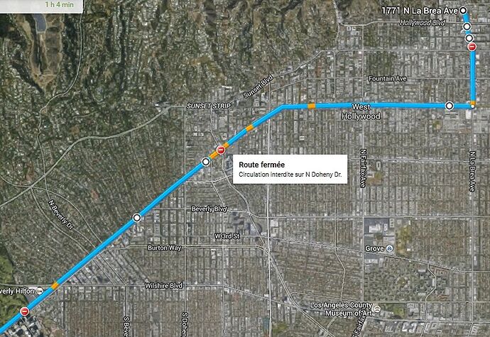 Routes fermées à Los Angeles - Manu75458