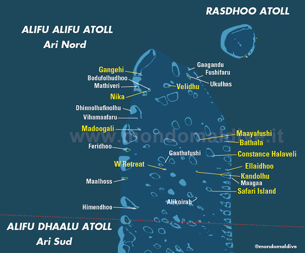L'île de Mathiveri - Ari Nord - Région de Gangehi - Philomaldives Guide Safaris