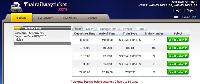 Re: reservation train Ayutthaya??? - CNX