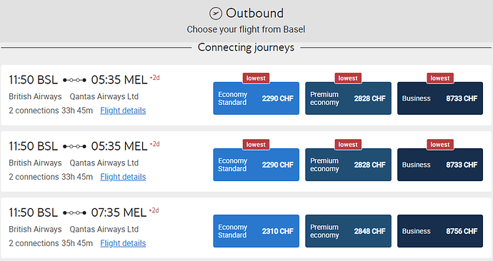 Billet avion : British Airways / Malaysia airlines - vol avec escales et 2 compagnies - Yannouch68