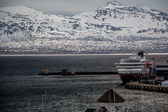 Le MS Polarlys à quai à Tromso.