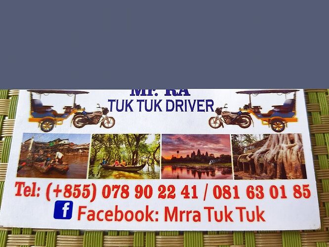 Vous cherchez un tuk tuk sérieux pour Siem Reap et Angkor? Voici l'excellent Mr RA! - Cappucina