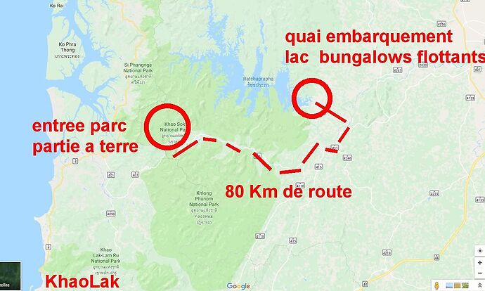 Re: trajet pour aller de  Khaolak Bhandari à Khao Sok - CNX