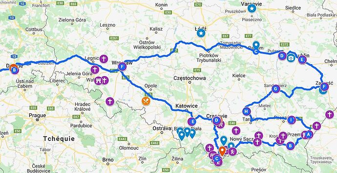 Projet de circuit de 3 semaines en Pologne du Sud en véhicule personnel - rauminet35