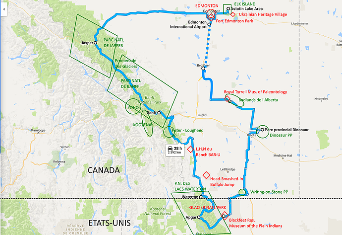 Re: Temps nécessaire pour faire Vancouver + Banff + Yellowstone ? - JMarco45