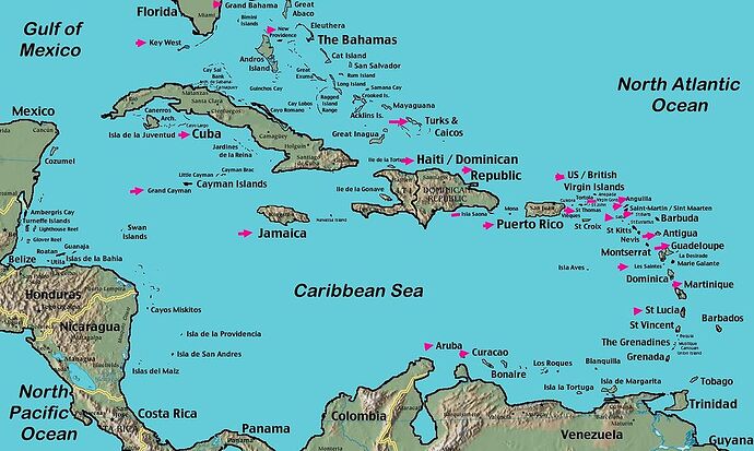 Dans les Caraïbes, d'îles en îles ... souvenirs - jem