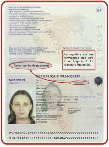 Quel est le bon numéro du passeport ?   9 chiffres & lettres sur la page avec photo - H@rd