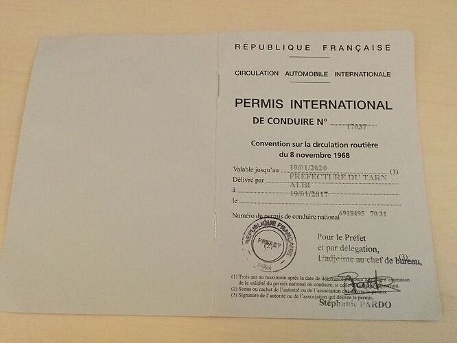 Re: Permis international en Namibie - PATOUTAILLE